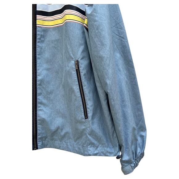 Penguin Full Zip Track Jacket Blue White Yellow Orange Pockets Men's XL - Picture 4 of 9